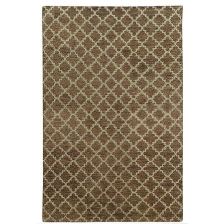 ESPECTACULO Maddox 5650 Hand Knotted Wool Rectangle Rug, Brown - 38 ft. x 10 ft. ES1894746